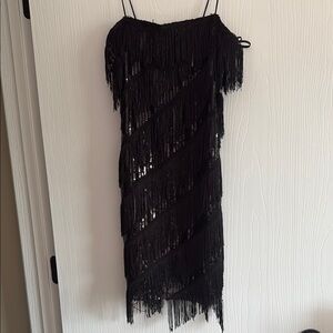 Forever 21 Black Asymmetrical Sheath Dress